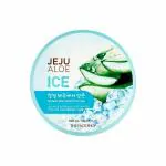 The Face Shop Fresh Jeju Aloe Refreshing Soothing Ice Gel with Vitamin E, Pure cooling aloe gel for Body, Face & Hair
