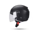 Urban Carrier ABS Material Open Face Clear Visor helmet for men and women, UV Scratch Resistance Motorbike helmet for men and women (URBAN-TRACK-BLACK)