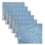 Kuber Industries Saree Cover | Clothes Storage Bag | Single Packing Saree with Zip Closure | Wardrobe Organizer | Cloth Stoarge Organizer | Carry Jama-Design | Pack of 6 | Sky Blue