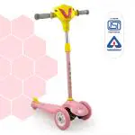 Dash Speedy Scooter with LED Lights and Music, Adjustable Height, Perfect fit for your kid, Road Runner Kick Scooter for Kids, Skating Scooter for Kids, Capacity 45 kg (3+ years, Pink)