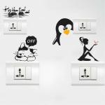 Lanstick Vinyl Multicolor Keep Smiling Switch Board Decorative Image Self Adhesive Wall Sticker 24 inch