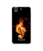Casotec Fire Note Design Printed Silicon Soft TPU Back Case Cover for Yu Yureka