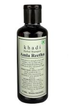 Khadi Herbal Pure & Natural Shampoo Amla Reetha Shampoo | Hair Cleanser | Anti-Hair Fall Shampoo | Shampoo for Thick & Strong Hair (Pack of 1) (210 ml)