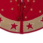 Home Heart Red Cotton Christmas Tree Skirt, 24 inch