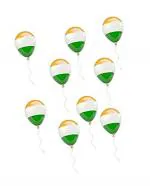 PARTY MIDLINKERZ HD Finish Metallic Tiranga Balloons For Independence Day & Republic Day Celebration(Pack of 50)