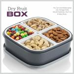Faverito Premium 4 Section Dry Fruit Storage Box For Dinning ( Pack Of 1 )