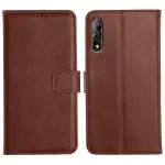 Orosky Vivo S1 Flip Back Cover, Full Body Protection Wallet Style Magnetic Closure Leather Flip Cover Case for Vivo S1 (Brown)