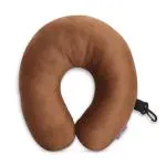 TAINPAR Brown U Shape Best Travel Feather Soft Microfibre Neck Rest Inflight Train Car Neck Pillow For Mahindra XUV500 ( Pillow Size-30cm*29cm*8 cm)
