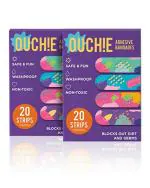 Aya Papaya Ouchie Purple Printed Cotton Adhesive Bandages 20 Strips (Pack Of 2)