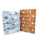 eVincE Christmas Wrapping Papers | Xmas Tree Graphics & White Snow Christmas - 2 Patterns | 5 x 2 Rolls | 10 Fact filled Gifts Wraps