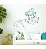 WOLPEP Multicolor Vinyl Lord Krishna Wall Sticker