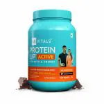 HealthKart HK Vitals ProteinUp Active, All in one triple blend protein for Strength, Immunity, & Stress-Relief (Chocolate, 1 kg / 2.2 lb)