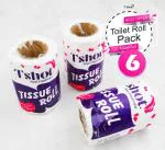 Tshot Soft Toilet Paper Roll (2 PLY) Toilet Tissue Paper Roll (Pack Of 6) Toilet Paper Roll (2 Ply, 120 Sheets)