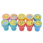 Samvardhan Stamps for Kids Set of 10 Stamp, Also Can be Used as Pencil Top Prefect for Teachers Parents and Students (Smiley)