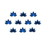 Comet Busters Beautiful Handcrafted Blue and Black Floral Lotus Bindis (BIN1954) Pack of 1