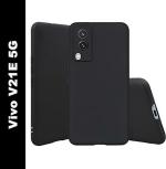 XOVO Back Cover for Vivo V21e 5G (Black, Dual Protection, Pack of 1)