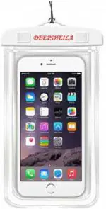 Deepsheila White Waterproof Mobile Pouch Cover for Smartphones