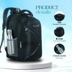 S A ZOIN BAG Premium Quality Casual Backpack for Collage/School & Office use 35 L Laptop Backpack (Black)