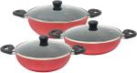 Kreme Aluminium Non Induction Non-Stick Coated Cookware Set, 2.5 Ltr, 3.5 Ltr, 4.5 Ltr (Set Of 3)