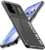Fashionury Back Cover for Poco M4 5G (Transparent, Grip Case, Silicon, Pack of: 1)