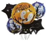 Jagmag Coco Happy Halloween Sugar Skull Spooky Pumpkin Theme Foil Balloons (pack of 5)