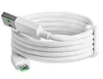 Mifkrt White 7 Pin 4A 3Ft Fast Charging Vooc Cable 1 M Micro Usb Cable For All Vivo, Oppo, Samsung, Gionee, Mi, Vivo, One Plus And Boat