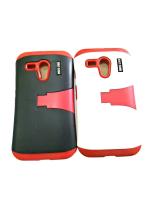 CLUBCLASSY TPU Plastic Back case Cover Hard +Soft with Stand Pack of 2pc. Compatible for Moto g / xt1031 / xt1032