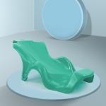 Dash Baby Bath Seat Smooth Toddler Bathing Chair for Use with or Without Bathtub | Infant Bathing Tub Sling (Bathtub not Included) | Baby Bathing Essentials for 0 to 9 Months Baby Boy and Girl (Green)