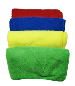 ARTCCOT Microfiber Cleaning Cloths|4-pcs|40 x 40 cms| Multipurpose Wash Cloths Napkin - Towels for Car, Bike, Windows, Dish, Kitchen.