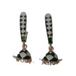 Priyansh Enterprise Handmade Green Brass Traditional Earrings For Parties, Festivals For Women