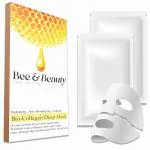 Bee & Beauty - Feel the magic of Honey | Collagen Overnight Mask 2 PC | Korean Mask For Glass Skin | Hydrating Mask With Honey For Deep Hydration, Pore Minimizing, Elasticity Improvement, Pigmentation, De-Tan