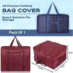 Homeleven Large Water Proof Blanket Bag Cover/Saree Bag/Household Storage Bag - Maroon