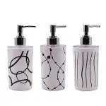 ShopiMoz Set of 3 Refillable Liquid Soap Dispenser Bottle Set with Pump (Multicolour)