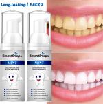 Smartdrops Strong Teeth Cavity Protection Teeth Whitening Foam For Men And Women Teeth Whitening Kit (Pack Of 2)