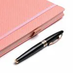 COI Diary Notebook - Vintage Faux Leather A5 Travel Journal to Do List Planner Diary for Business, Professional for Office Going Men and Women (Pink)