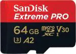 SanDisk Extreme Pro 64GB microSDXC UHS-I, V30, 200MB/s Read, 90MB/s Write, Memory Card for 4K Video on Smartphones, Action Cams and Drones