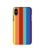 Casotec Rainbow Colors Design 3D Printed Hard Back Case Cover for Apple iPhone X / Xs