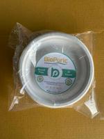 BIOPURIC Biodegradable Dish [ 7 inch Disposable Bagasse Plates | Eco-Friendly, Biodegradable, Sugarcane Paper Plates | for Serving Snacks & Dinner | Birthday, Wedding & Party | Round, White (25)