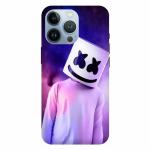 Voleano back cover for I Phone 13 Pro, Marshmallow, black baground, back cover