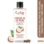 COCO CRUSH Ayurvedic Coconut Oil for Oil Pulling, Cold-pressed & Virgin | Healthy Teeth - Coconut Oil, Peppermint Oil, Clove Oil (200 ml)