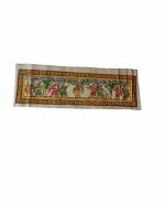 Zoltamulata Ras Lila Patachitra Krishna Gopis Silk Painting wall Decor (80 x 20 cm )