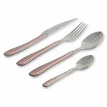 Sabichi 24 Pieces Stainless Steel Cutlery Set for Dining Table - Roma Blush