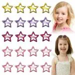 Shivoria Hair Clips for Girls Kids, 20Pcs Shining Stars Metal Hair Accessories