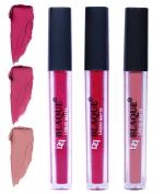 bq BLAQUE Matte Liquid Lipstick Combo of 3 Lip Color # 105-108-116 (Dark & Bold Pink, Fuschia Pink, Light Nude Brown, 12 ml)