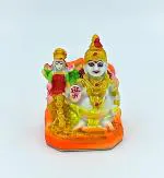 Atut Multicolor Polyvinyl Chloride Laxmi And Kuber Idol, 9.5 Cm