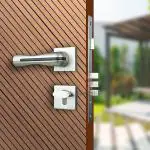 GOSAI Luxury Two Tone Mortise Main Door Handles Lock Set | Door Lock Set Handles Set| Mortise Handle Set with 3 Key for Security of Home - Silver Black Color Handle Set