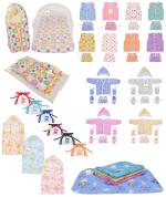 Kwitchy New Born Baby Complete Daily Items Combo of Baby Bedding Set & Baby Clothing Set (0-6 Months)