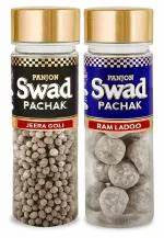 Panjon Swad Jeera Goli & Imli Ram Ladoo Pachak (Mukhwas Mouth Fresheners) 2 Bottles, 270g