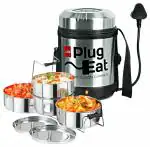 Cello Electro Electric Stainless Steel Lunch Box with 4 Containers (Silver)