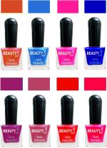OUR Beauty Multicolor Quick Dry Long Lasting Hd Colors Nail Polish Set 2Feb33, 64 ml (Set Of 8)